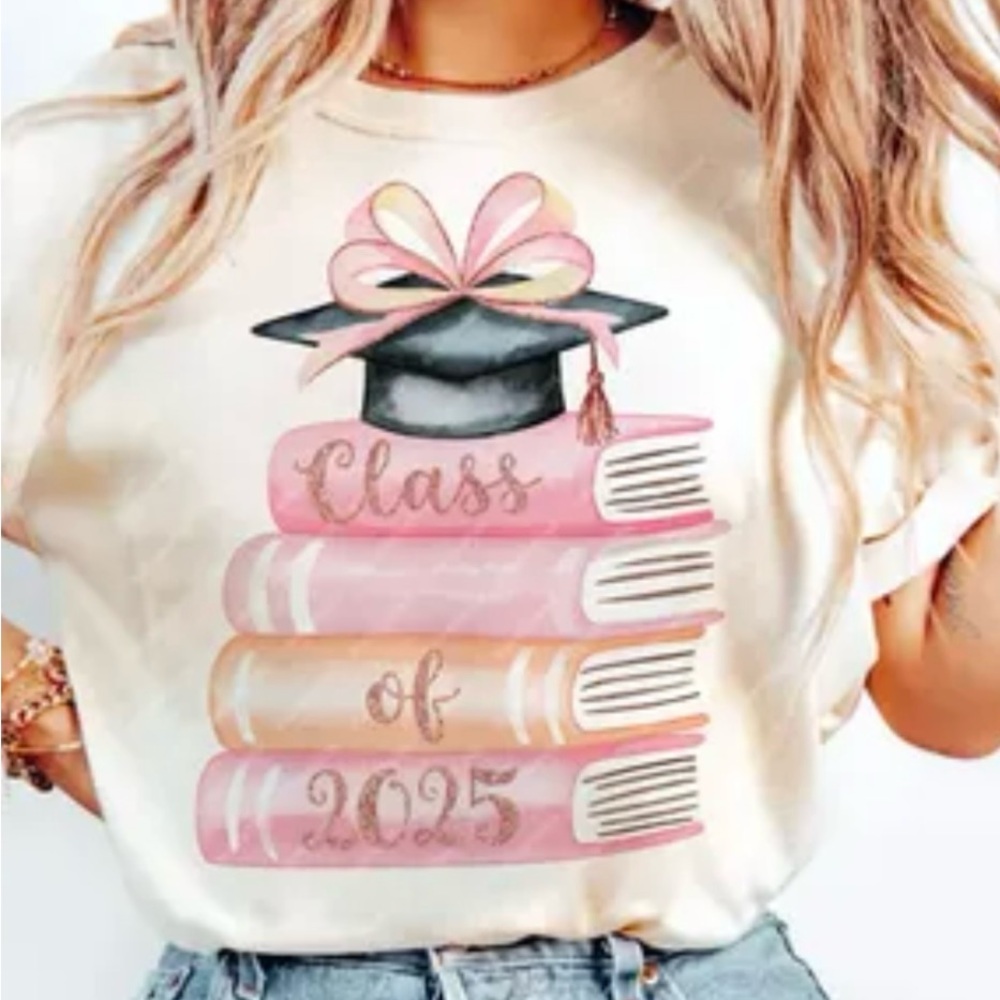 Class of 2025 graduation coquette T-shirt